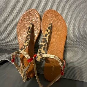 LaneBryant Leopard Snake Skin Sandals